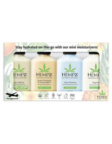 Set de Regalo Mini Lociones Hempz 4 Piezas 63.5 g Hidratantes
