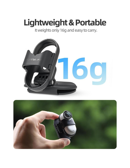 Clip para Sombrero de Cámara de Acción CAPART GO3-S-CV, Ajustable 360 Clip para Sombrero de Cámara de Acción CAPART GO3-S-CV, Ajustable 360