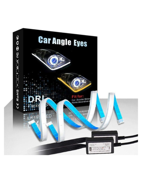 Luces LED para Automóvil CARLITS 60.96 cm 2 Piezas DRL Ámbar y Blanco Luces LED para Automóvil CARLITS 60.96 cm 2 Piezas DRL Ámbar y Blanco