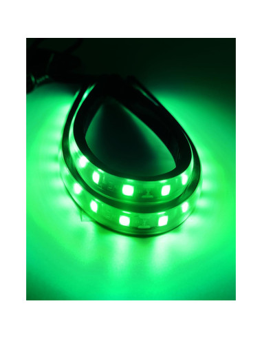 Tira de luz LED verde impermeable Keiurot 32.3cm 12V - Paquete de 4