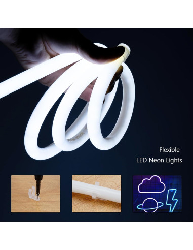 Tira LED Neon 24V 16.4ft IP65 ZHONG YI Blanco Frío 6500K