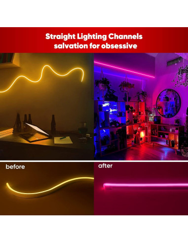 Soporte de Montaje Aluminio Shine Decor 1M para Luces LED 6x12mm