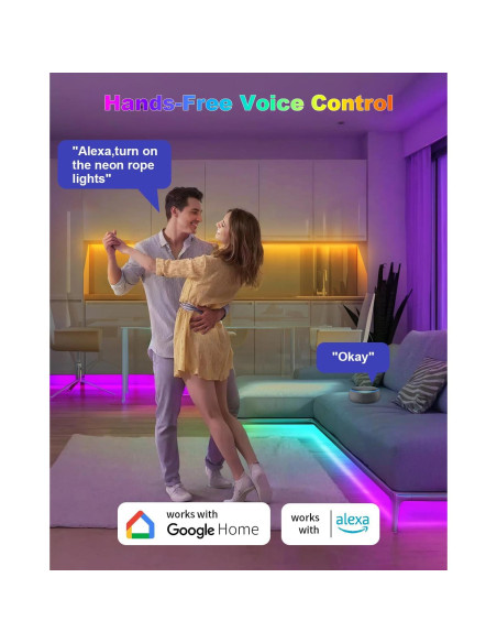 Tira LED Neón RGB+IC BRIMAX 10m Control Remoto y APP Tira LED Neón RGB+IC BRIMAX 10m Control Remoto y APP