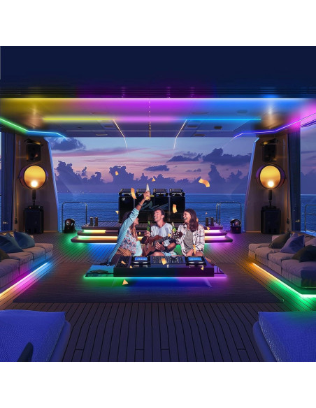 Luces de Neón LED Yeenoon 5m RGB Control Remoto IP68 Barco Luces de Neón LED Yeenoon 5m RGB Control Remoto IP68 Barco