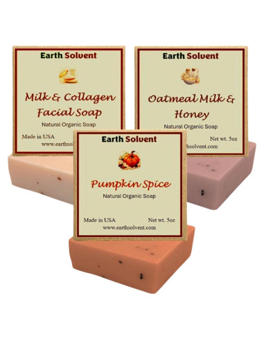 Jabón Orgánico Natural Earth Solvent - Paquete de 3 x 142g