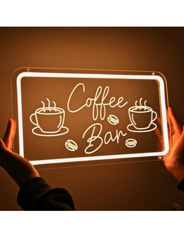 Luz de Neón LED Planzo Coffee Bar 23x40 cm USB 5V