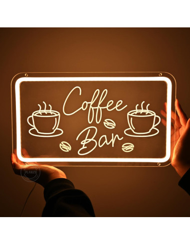 Luz de Neón LED Planzo Coffee Bar 23x40 cm USB 5V