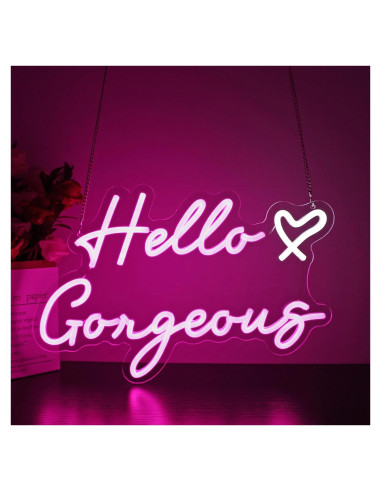 Señal de Neón Rosa HSJNJKFU LED para Decoración de Pared