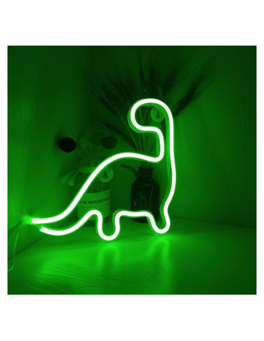 Luz de Neón Dinosaurio Verde SHANGREN 24.1x23.6 cm