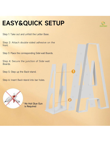 Letras de Marquesina Eufony 4FT H Iluminadas para Fiestas