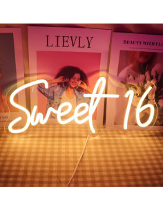 Luz de Neón QiaoFei Dulce 16 USB Regulable 17.78x42cm 2