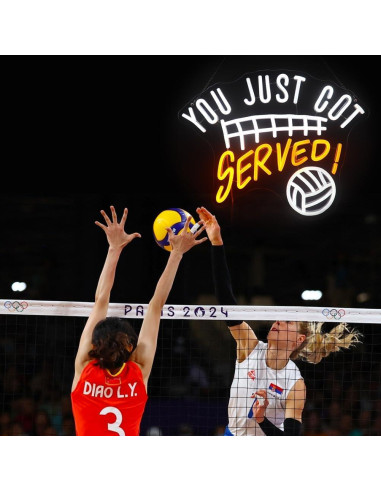 Luz de Neón Deportiva Voleibol Nordstylee 40.6x32 cm USB