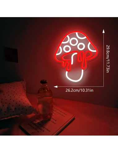 Luz de Neón Hongo Ajoyferris 30x26.2cm Regulable LED