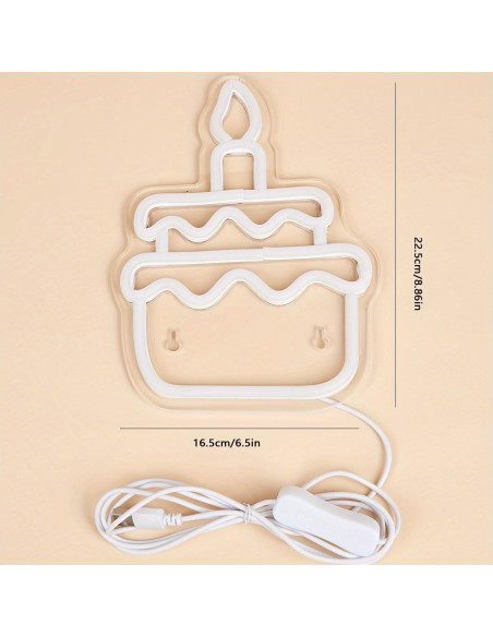 Luz de Neón LED Pastel Cusgazy 22.5x16.5 cm USB Decorativa Luz de Neón LED Pastel Cusgazy 22.5x16.5 cm USB Decorativa