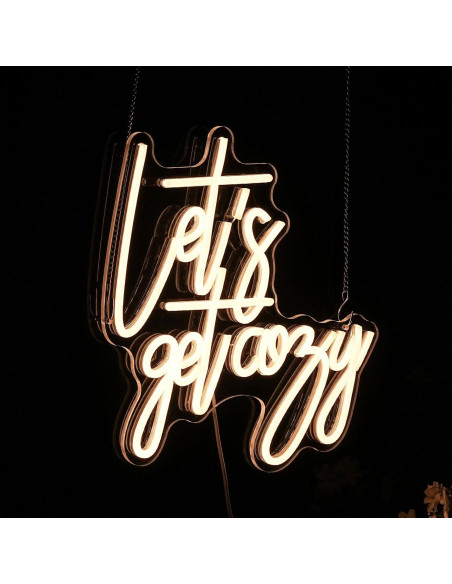 Letrero de Neón LED Let's Get Cozy - Decoración de Pared 33x32cm Letrero de Neón LED Let's Get Cozy - Decoración de Pared 33x32cm