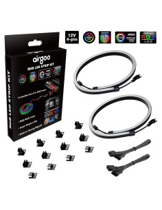 Tira LED RGB Neon Airgoo 40cm con Soportes Magnéticos