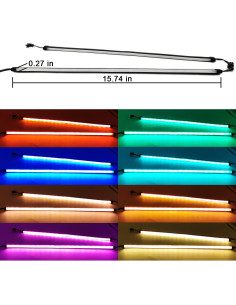 Tira LED RGB Neon Airgoo 40cm con Soportes Magnéticos 2