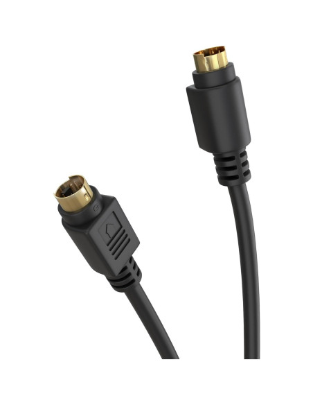 Cable S-Video 4 Pines Cmple 0.91m Recubierto de Oro Negro Cable S-Video 4 Pines Cmple 0.91m Recubierto de Oro Negro