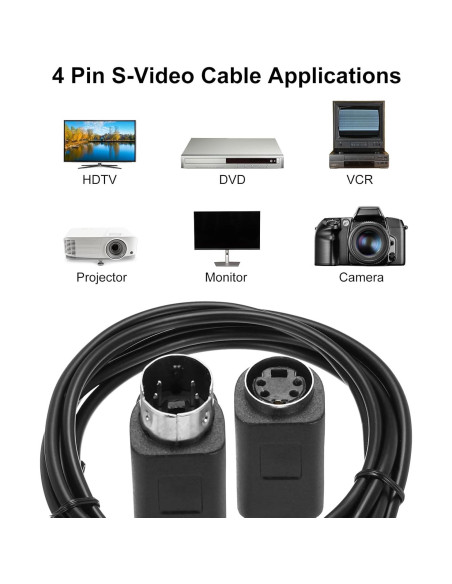 Cable S-Video 0.3m MECCANIXITY 4 Pines Macho a Macho Cable S-Video 0.3m MECCANIXITY 4 Pines Macho a Macho