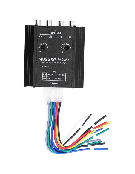 Convertidor de Impedancia RCA XHIKOWAT 4 Canales 12V Convertidor de Impedancia RCA XHIKOWAT 4 Canales 12V
