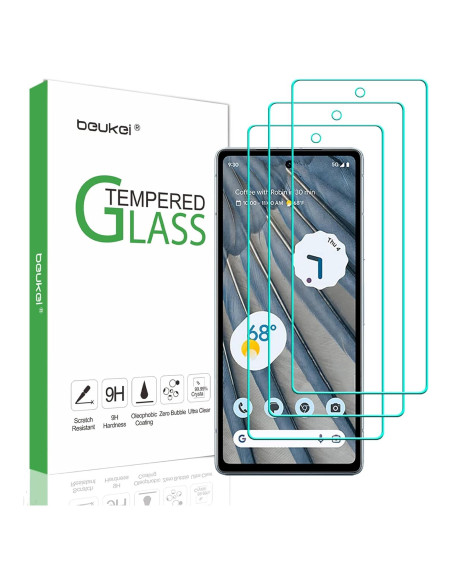 Protector de Pantalla Vidrio Templado Beukei para Google Pixel 7a 5G - 3 Piezas, Dureza 9H Protector de Pantalla Vidrio Templado Beukei para Google Pixel 7a 5G - 3 Piezas, Dureza 9H