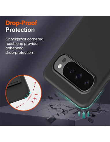 Funda TPU con Soporte y Protector para Google Pixel 9 Pro XL 2024