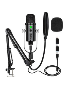 Micrófono de Condensador USB PROAR S-86 para PC y Podcast