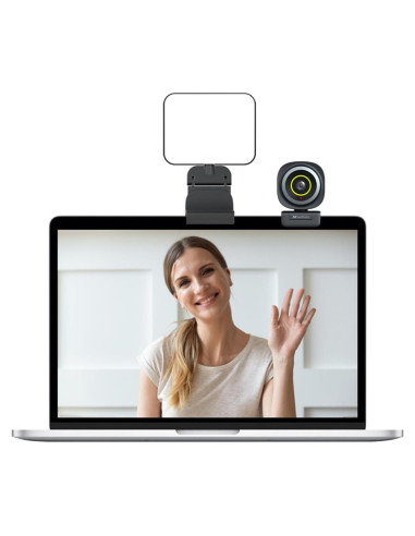 Cámara Web 4K NearStream V08FF con Luz Ajustable para Streaming