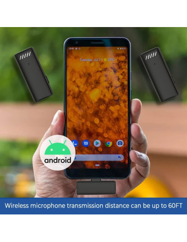 Micrófono Lavalier Inalámbrico Koune para Android con Estuche