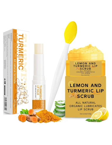 Juego de Exfoliantes Labiales MUREND con Balsamo Natural 3 Piezas