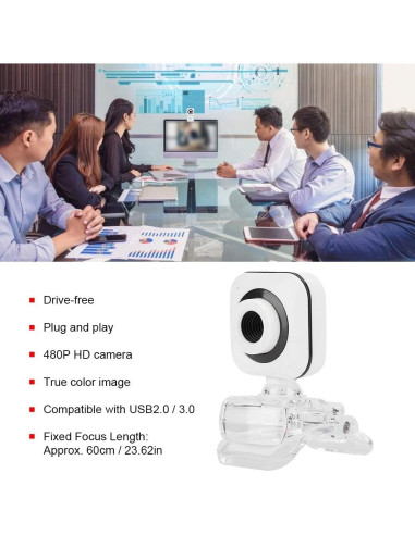 Cámara Web eboxer-1 HD 480P USB con Micrófono Ajustable