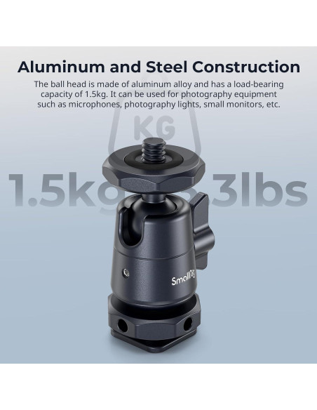Cabezal de bola mini SmallRig 2948B para trípodes y cámaras Cabezal de bola mini SmallRig 2948B para trípodes y cámaras