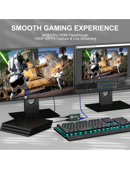 Tarjeta de Captura HDMI 4K SROMGEE 1080P 60FPS Verde Tarjeta de Captura HDMI 4K SROMGEE 1080P 60FPS Verde