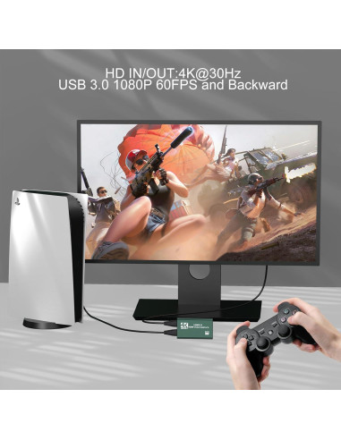 Tarjeta de Captura HDMI 4K SROMGEE 1080P 60FPS Verde