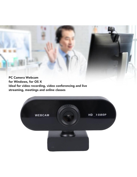 Cámara Web Topyond 1080P con Micrófono para PC y Laptop Cámara Web Topyond 1080P con Micrófono para PC y Laptop