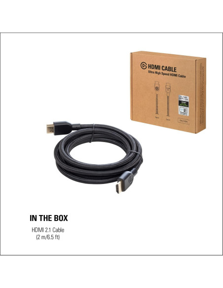 Cable HDMI 2.1 Elgato Ultra Alta Velocidad 2m 48 Gbit/s 8K Cable HDMI 2.1 Elgato Ultra Alta Velocidad 2m 48 Gbit/s 8K