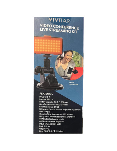 Kit de Iluminación Vivitar VIVVLWC50 para Conferencias 290 LM
