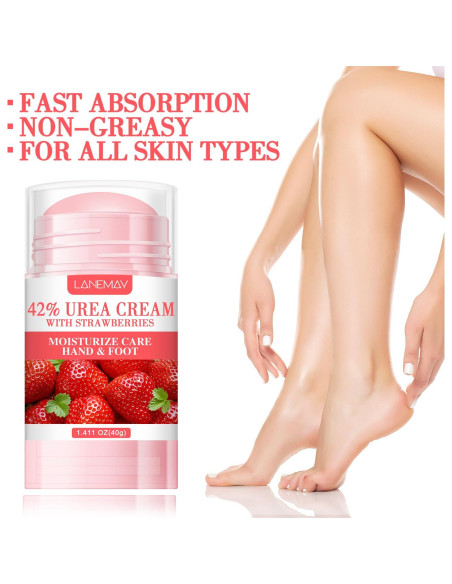 Crema Hidratante Urea 42% con Fresa WHHWM 40g Pies y Manos Crema Hidratante Urea 42% con Fresa WHHWM 40g Pies y Manos