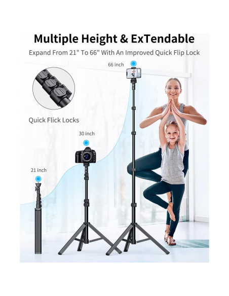 Trípode Profesional NEXBOOM para iPhone y Smartphones 66" Trípode Profesional NEXBOOM para iPhone y Smartphones 66"