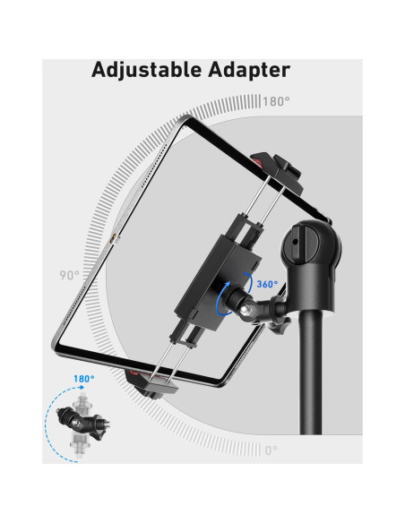Soporte para trípode KraftGeek para iPad y iPhone ajustable Soporte para trípode KraftGeek para iPad y iPhone ajustable