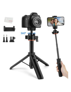 Trípode Mini de Aluminio Kalofaye con Cabezal 360 y Zapata Fría