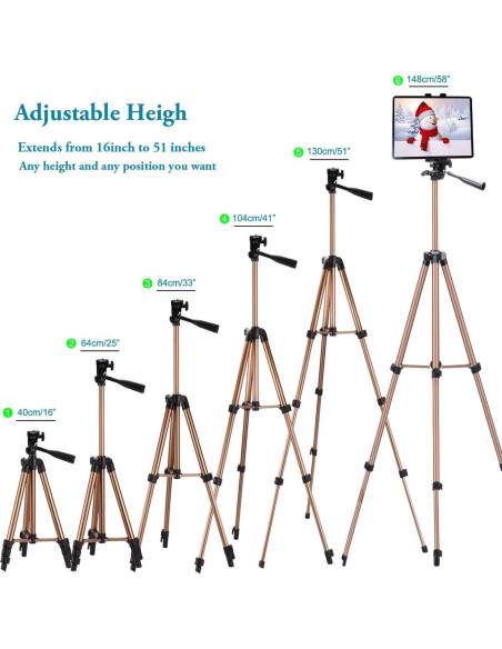 Soporte de Trípode Universal Peastrex 130cm para Tablet y Teléfono Soporte de Trípode Universal Peastrex 130cm para Tablet y Teléfono