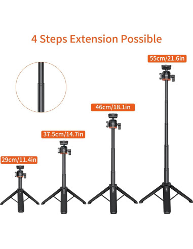 Soporte de Trípode para Selfie Camnoon 55cm Aluminio 1.5kg