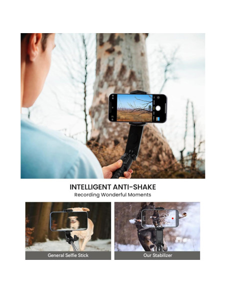 Estabilizador Gimbal ESSAGER con Luz de Relleno y Trípode Estabilizador Gimbal ESSAGER con Luz de Relleno y Trípode
