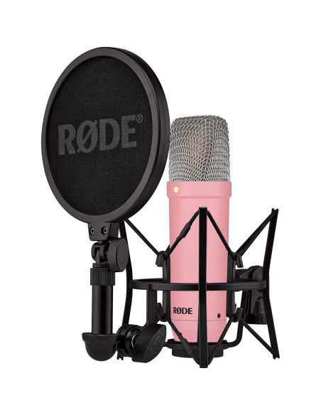 Micrófono de Condensador Rode NT1 Rosa con Soporte y Filtro Micrófono de Condensador Rode NT1 Rosa con Soporte y Filtro