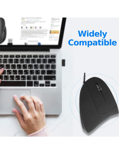 Ratón Vertical Ergonómico para Mano Izquierda Heayzoki 800/1200/1600DPI Ratón Vertical Ergonómico para Mano Izquierda Heayzoki 800/1200/1600DPI