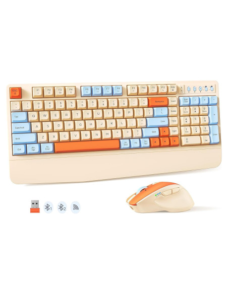 Combo Teclado y Ratón Inalámbricos Meetion C4000 Colorido Combo Teclado y Ratón Inalámbricos Meetion C4000 Colorido