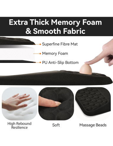 Almohadilla ergonómica para muñeca Ospelelf con mousepad