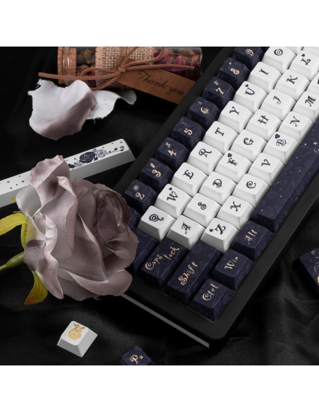 Keycaps PBT 133 Teclas TIMSEKER Negro y Blanco Cherry ANSI Keycaps PBT 133 Teclas TIMSEKER Negro y Blanco Cherry ANSI