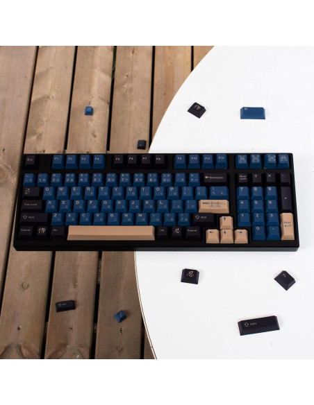 Juego de Teclas PBT Mintcaps 129 Teclas Azul Samurai para Teclado Mecánico Juego de Teclas PBT Mintcaps 129 Teclas Azul Samurai para Teclado Mecánico